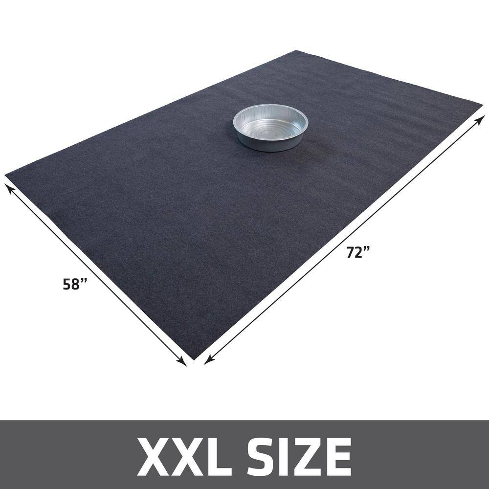 Drymate 6ft. W x 4 ft. 10 in. L Charcoal CommercialResidential Polyester Garage Flooring Maintenance Mat MMC5872B