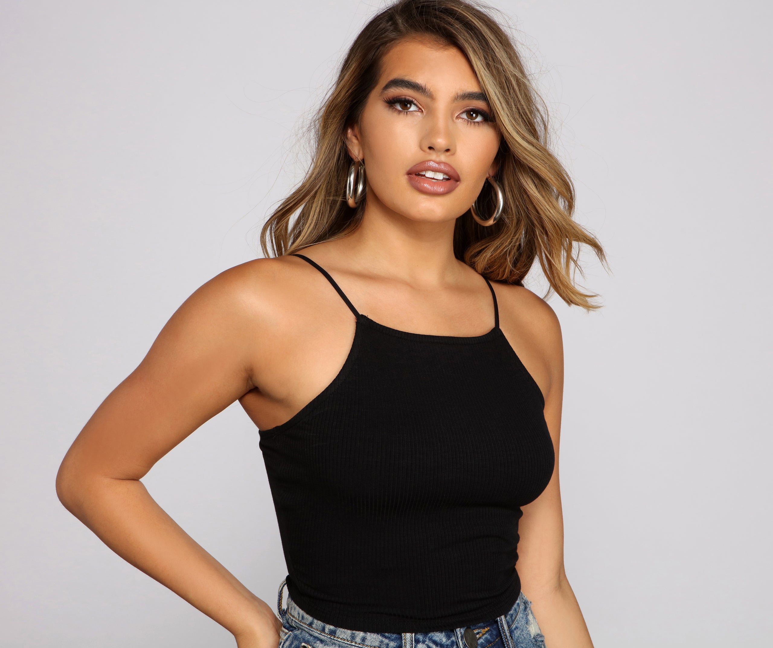 Basic Vibes Halter Crop Top