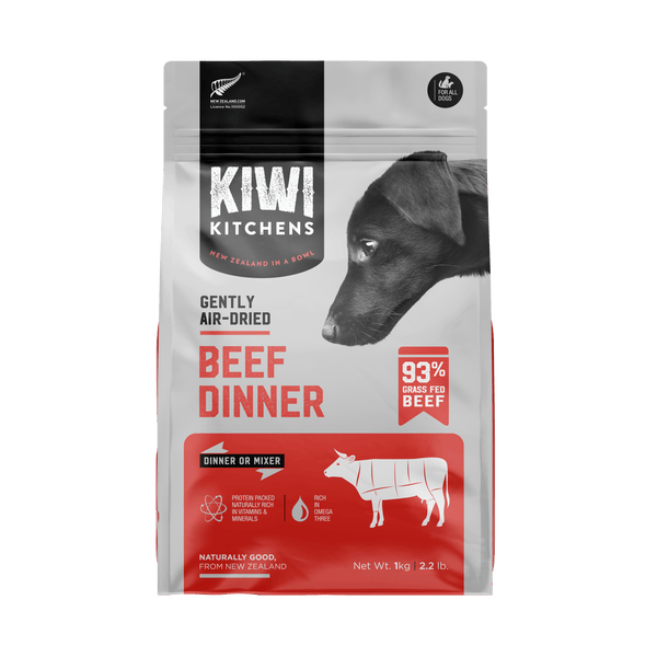 Kiwi Kitchens Air Dried Beef Food for Dogs