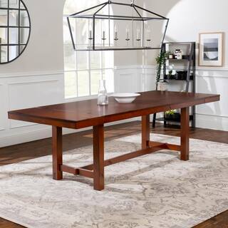 Walker Edison Furniture Company Huntsman Dark Oak Extendable Dining Table HDW60HDO