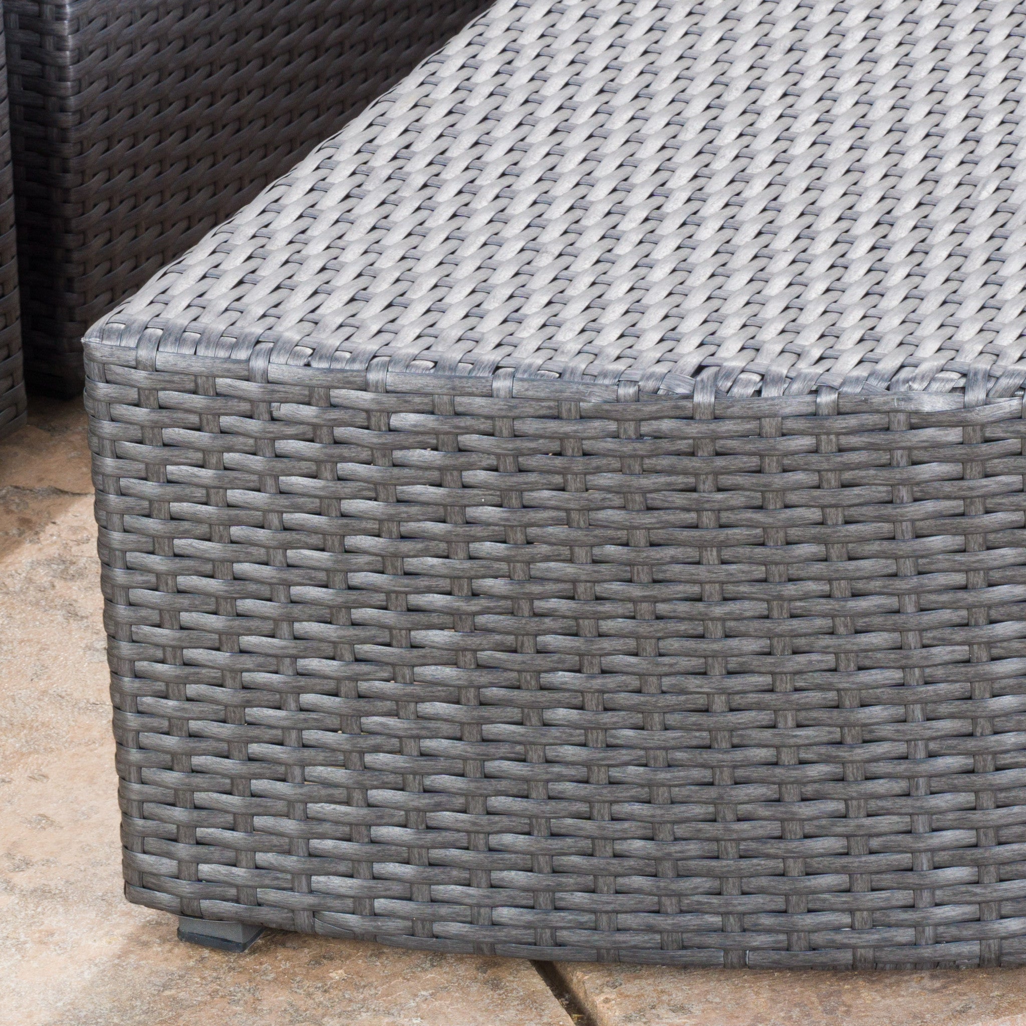 Reddington 7pc Outdoor Grey Wicker Sofa Set w/ Cushions