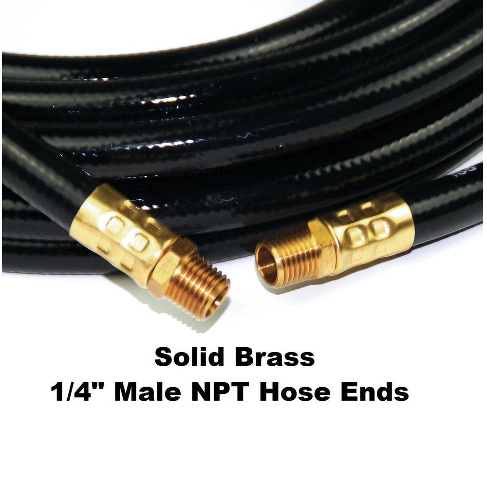 Primefit 300 PSI 38 in. x 50 ft. Air Hose for 14 in. NPT Male Ends PVC380503