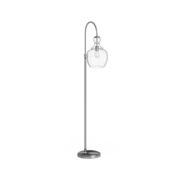 Verona Arc Floor Lamp with Glass Shade