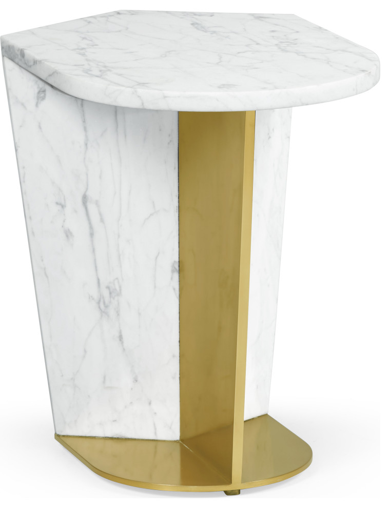 Fusion  ampBrass End Table   Contemporary   Side Tables And End Tables   by HedgeApple  Houzz