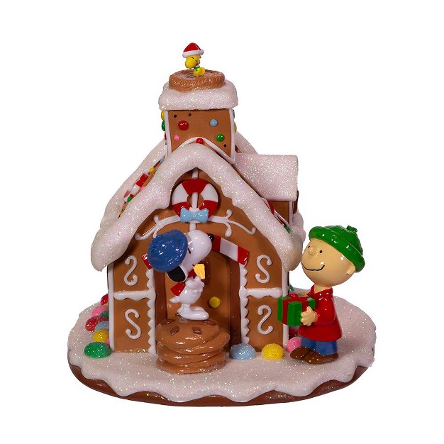 Kurt Adler Peanuts Battery operated Led Gingerbread House Table Piece