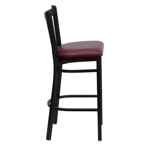 2 Pack Vertical Back Metal Restaurant Barstool