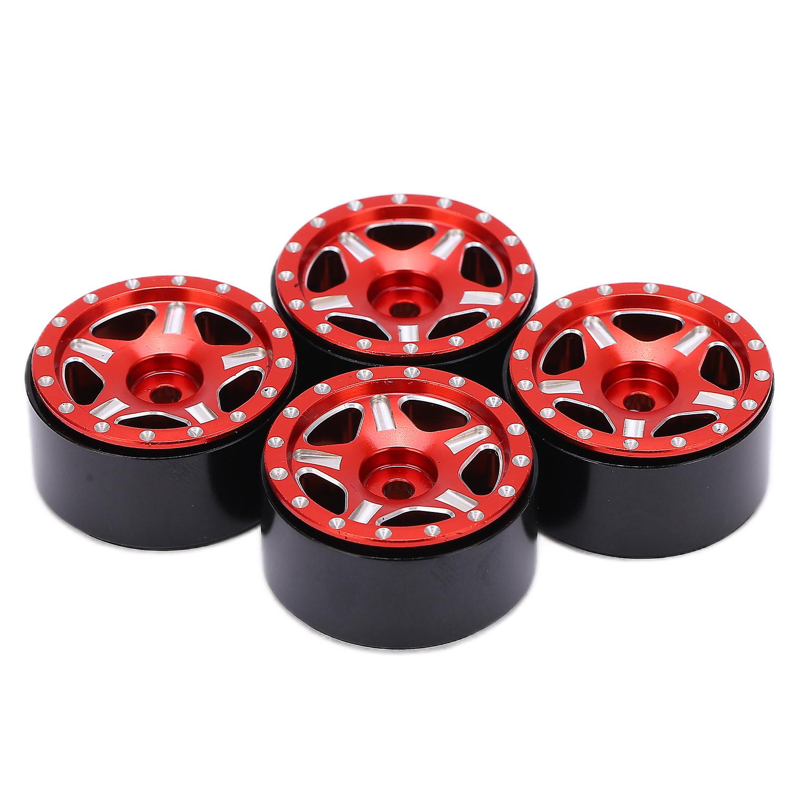 4pcs Aluminum Wheel Hub Durable Viscose Free Easily Installation 1/24 Rc Car Upgrade Parts For Remote Control Carred