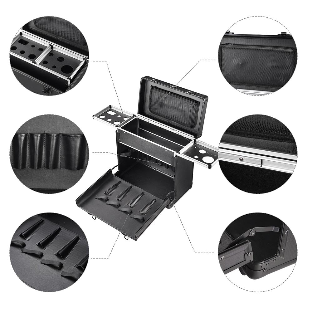 Byootique Hair Stylist Rolling Case Lock Hairdresser Tool Case