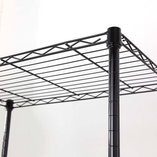 mzg 4-Tier Black Coating Utility Wire Shelving Unit (18 in. D x 36 in. W x 59 in. H) E4590150OK401LB