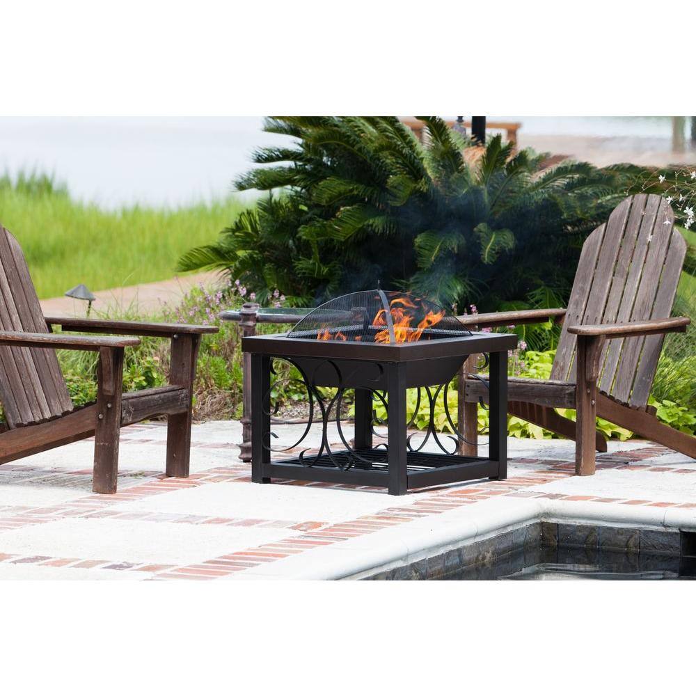 Fire Sense Hammer Tone Bronze Cocktail Table Fire Pit 61331