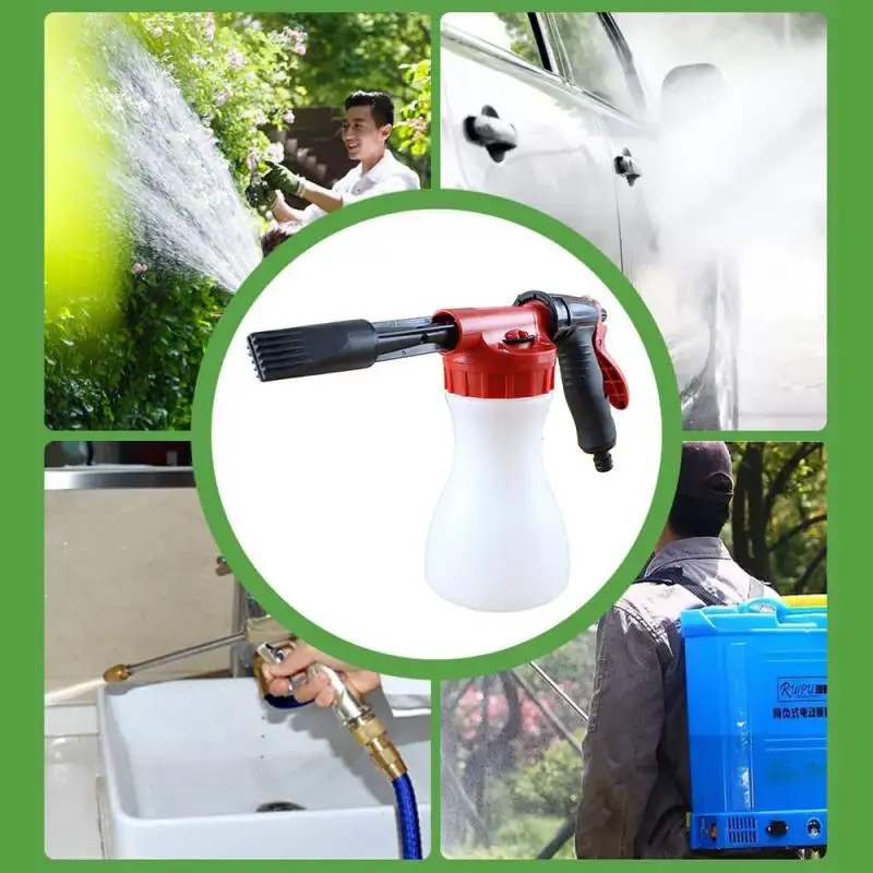 Foam Gun Car Wash Cannon  Plastic Portable Foamer Nozzle Car Washer Soap Sprayer For Car Glass Windshield Garden Clean