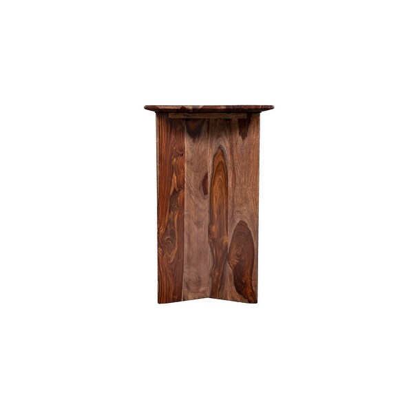 Porter Designs Cambria Transitional Solid Sheesham Wood Console Table， Brown