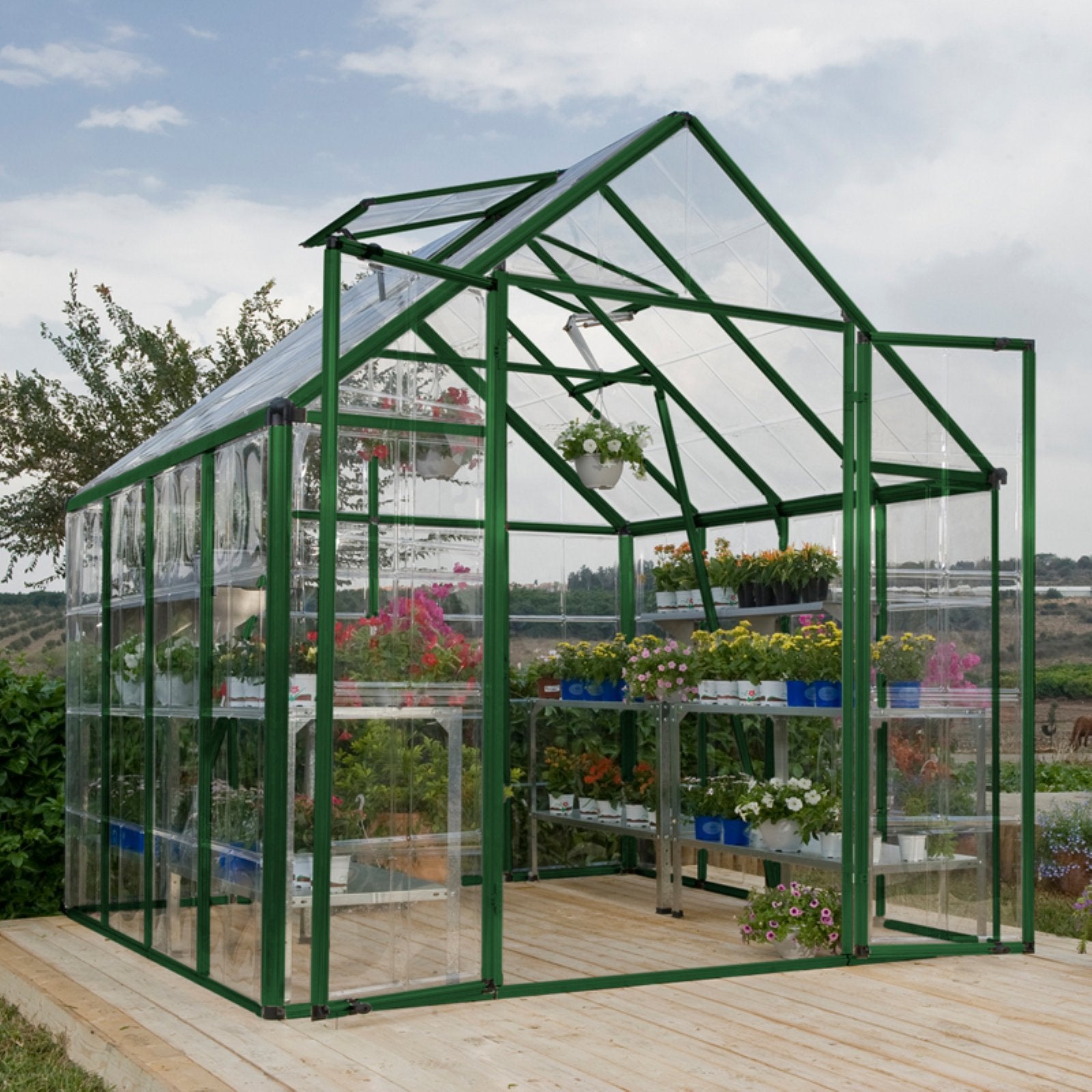 Palram Snap & Grow - 8' x 8' - Clear - Walk-In Greenhouse