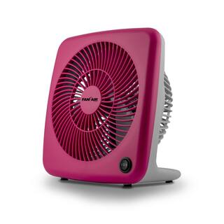 FANFAIR 5.43 in. 2 Speed Personal Box Fan in Pink FBF-700P