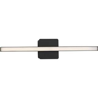 Progress Lighting Phase 4 Collection 24 in. Matte Black Medium Modern Integrated 3CCT Integrated 1-Light LED Linear Vanity Light P300404-31M-CS