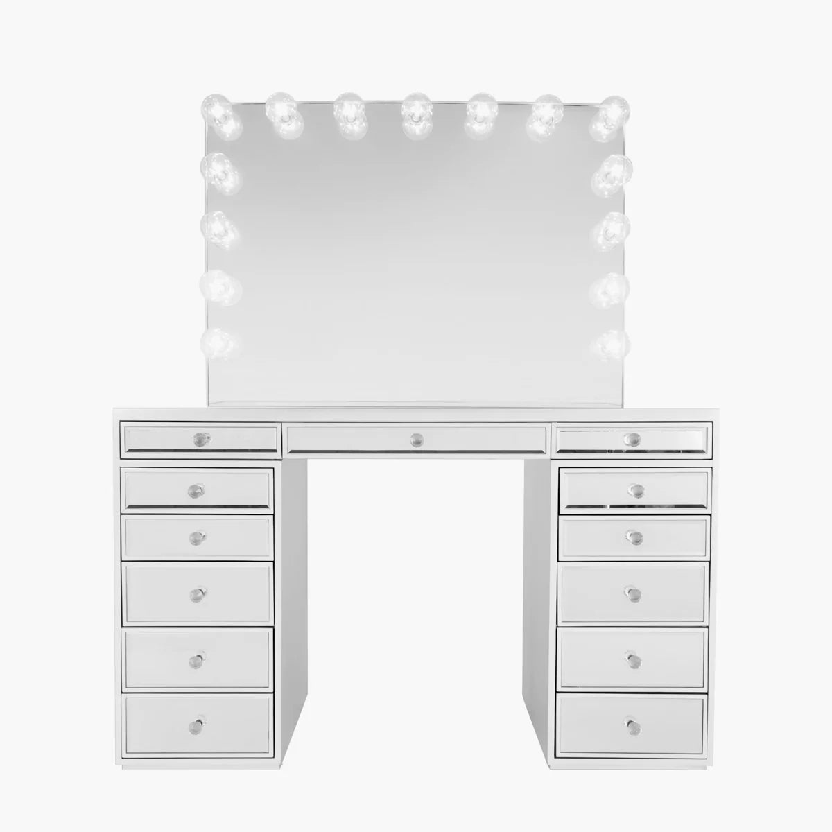 IVFT-MIRSLAY-SLV-N | SlayStation® Plus Premium Mirrored Vanity Table