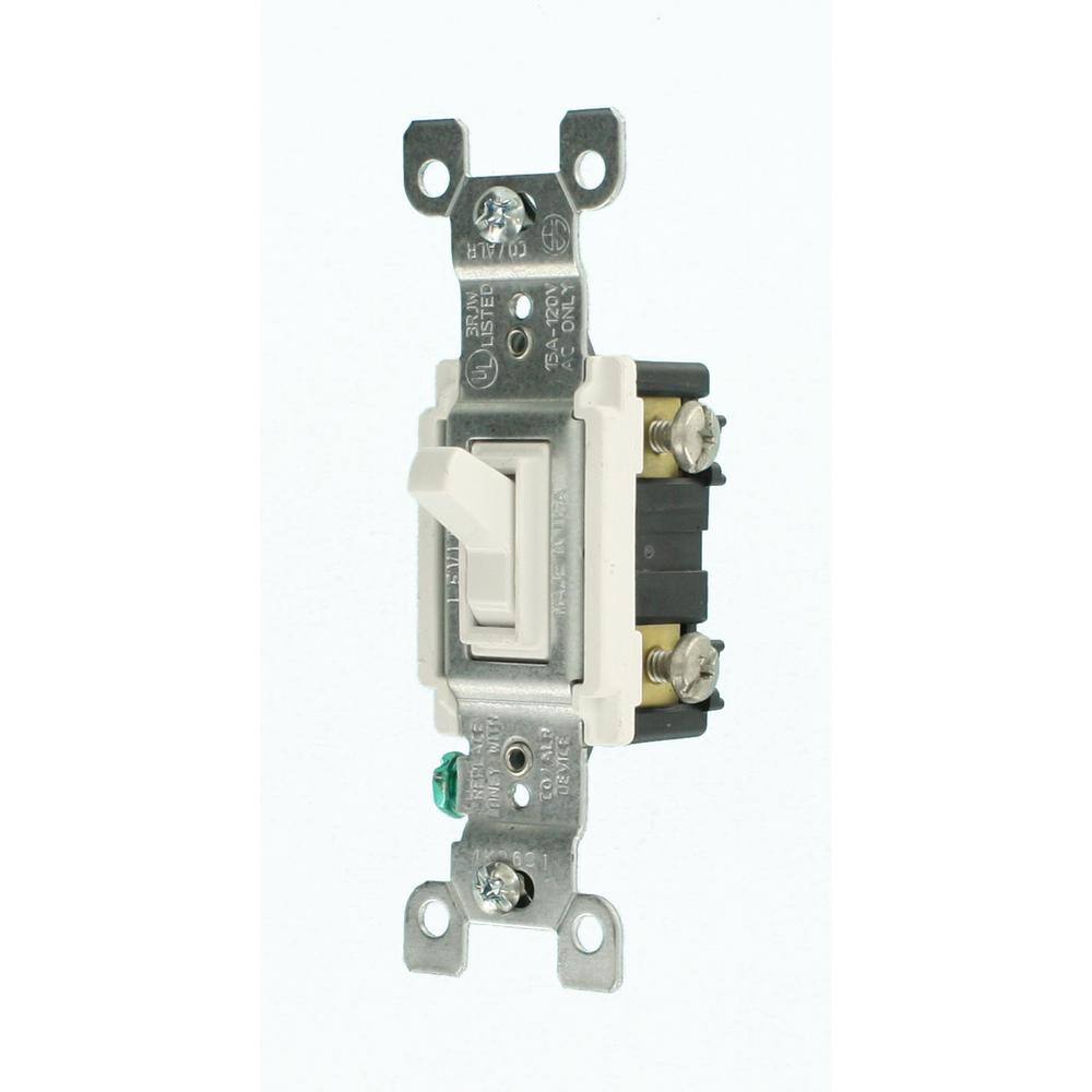 Leviton 15 Amp 3-Way COALR AC Quiet Toggle Switch White R62-02653-02W