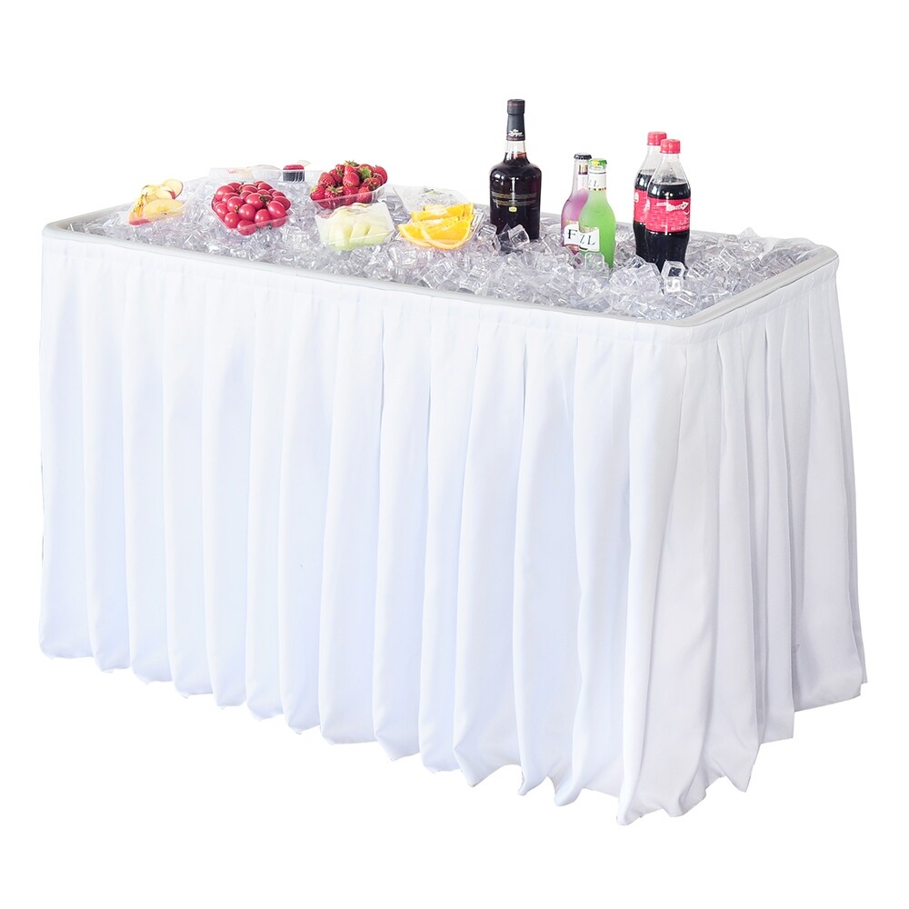 Modern Home 4 inch Party Ice Bin Table with Skirt