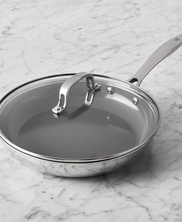 J.A. Henckels Clad H3 Stainless Steel Ceramic Nonstick 10 Fry Pan with Lid