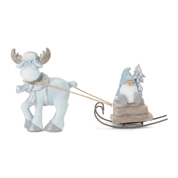 Gnome with Woodland Animals Figurine (Set of 2)