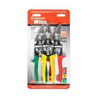 Wiss Straight Left and Right Cut Aviation Snip Set (3-Piece) M123R