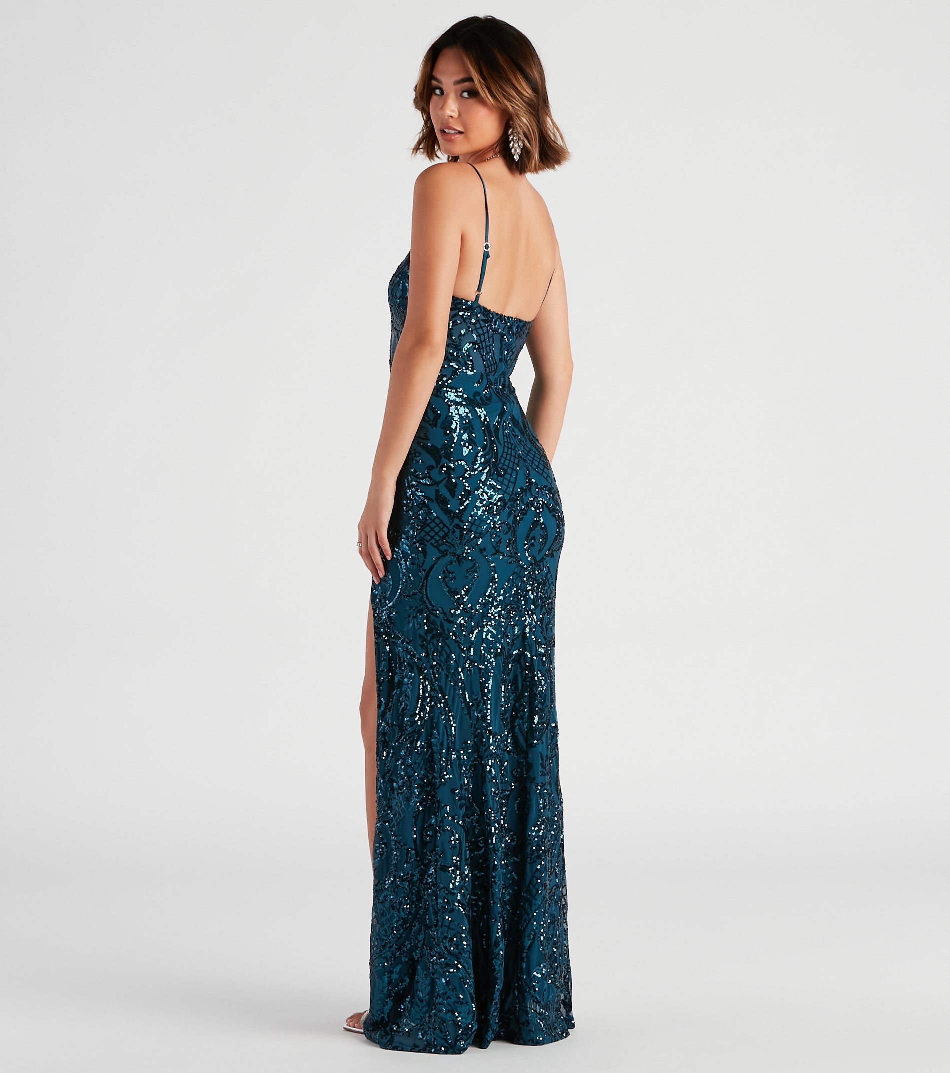 Karter Formal Sequin V-Neck Dress