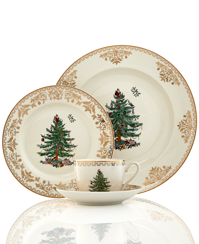 Spode Christmas Tree Gold 4-Pc. Place Setting