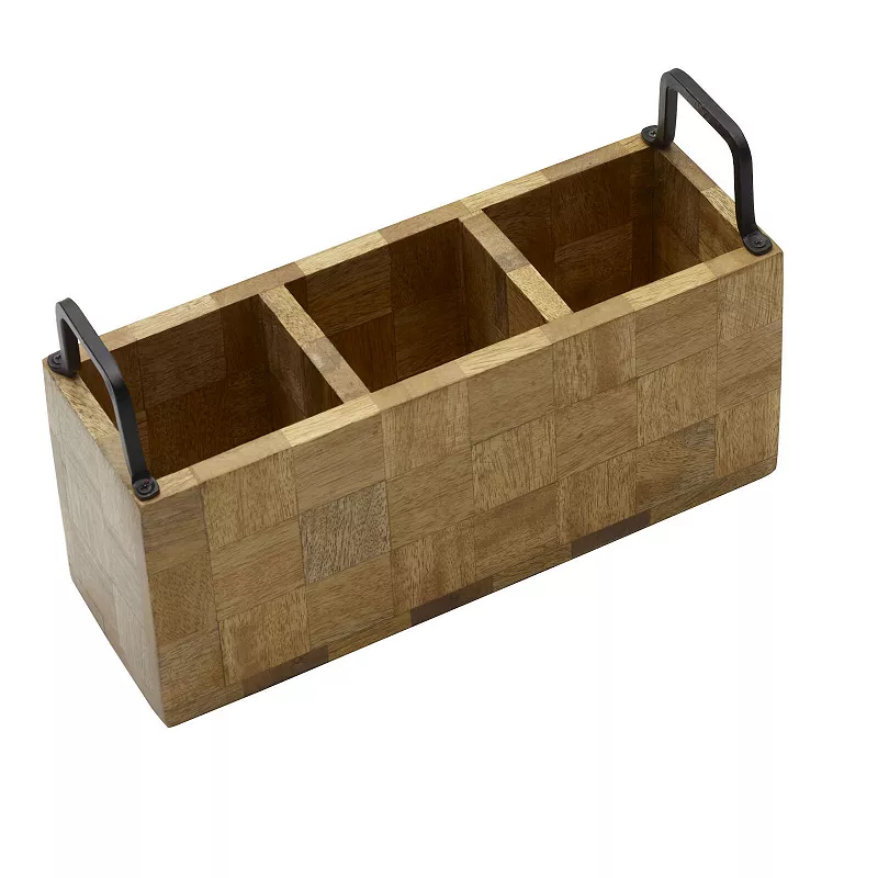 Gourmet Basics Avery Wood Flatware Caddy