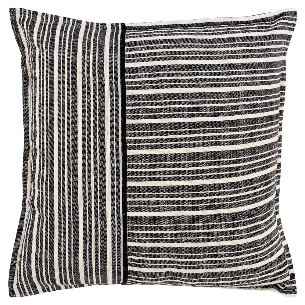 Rizzy Home Woven Stripe Texture Throw Pillow Cover…