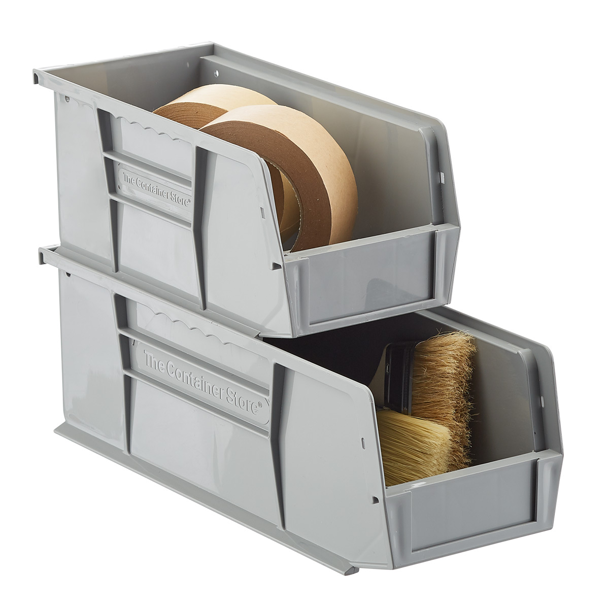 Utility Narrow Stackable Plastic Bins