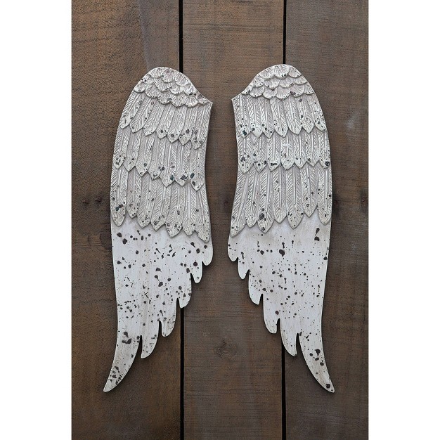 Wooden Wing Wall Art 2pc Storied Home