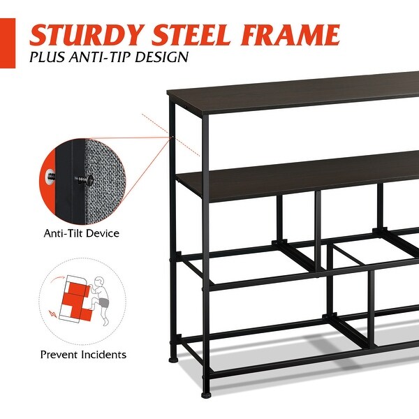 Dresser TV Stand;Media Console Table with Open Shelves for TV up to 45