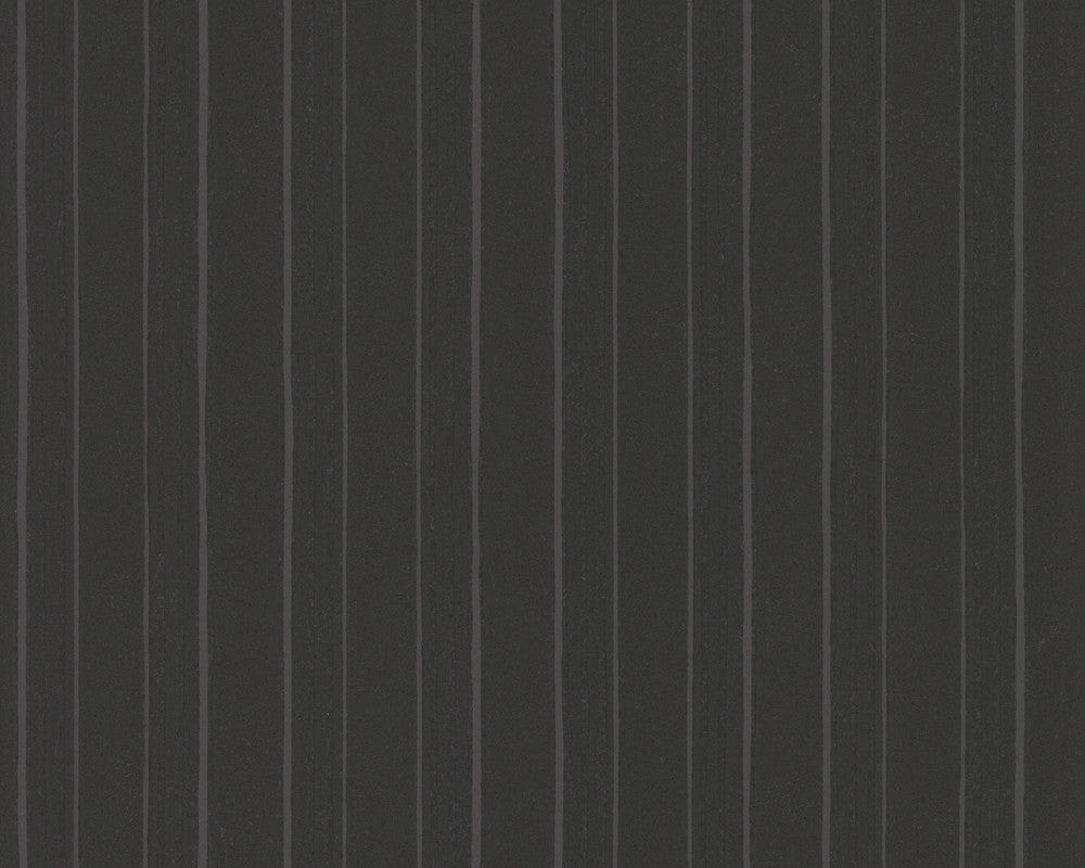 Modern Stripes Wallpaper in Black and Grey design by BD Wall