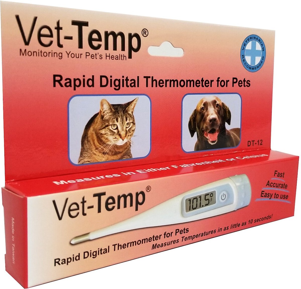 Vet-Temp Rapid Digital Dog and Cat Thermometer