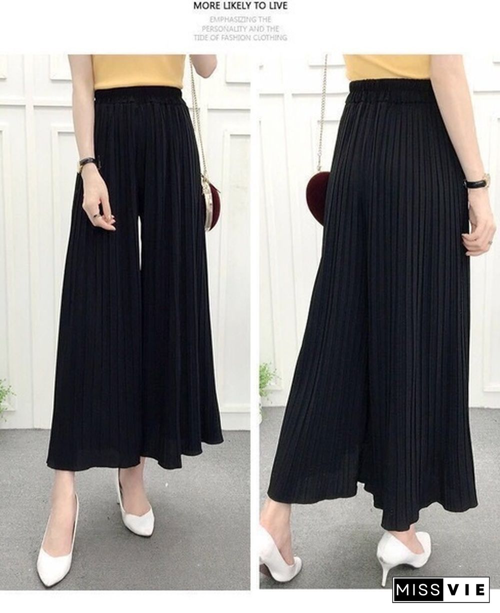 Wide Leg Pants Spring And Summer Models Modal Seven Wide Leg Pants Skirts Loose Large Size Women Home Rejection Pants Trousers