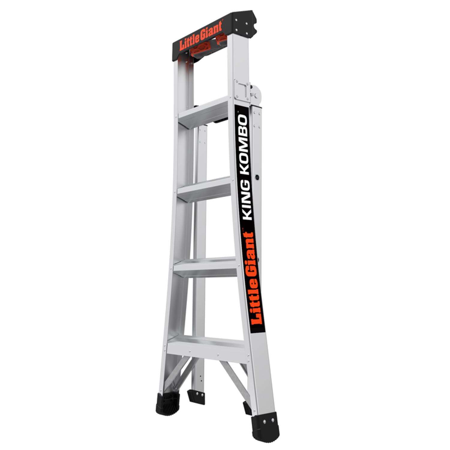 Little Giant King Kombo 8 ft. H Aluminum Telescoping Multi-Position Ladder Type IA 300 lb. capacity