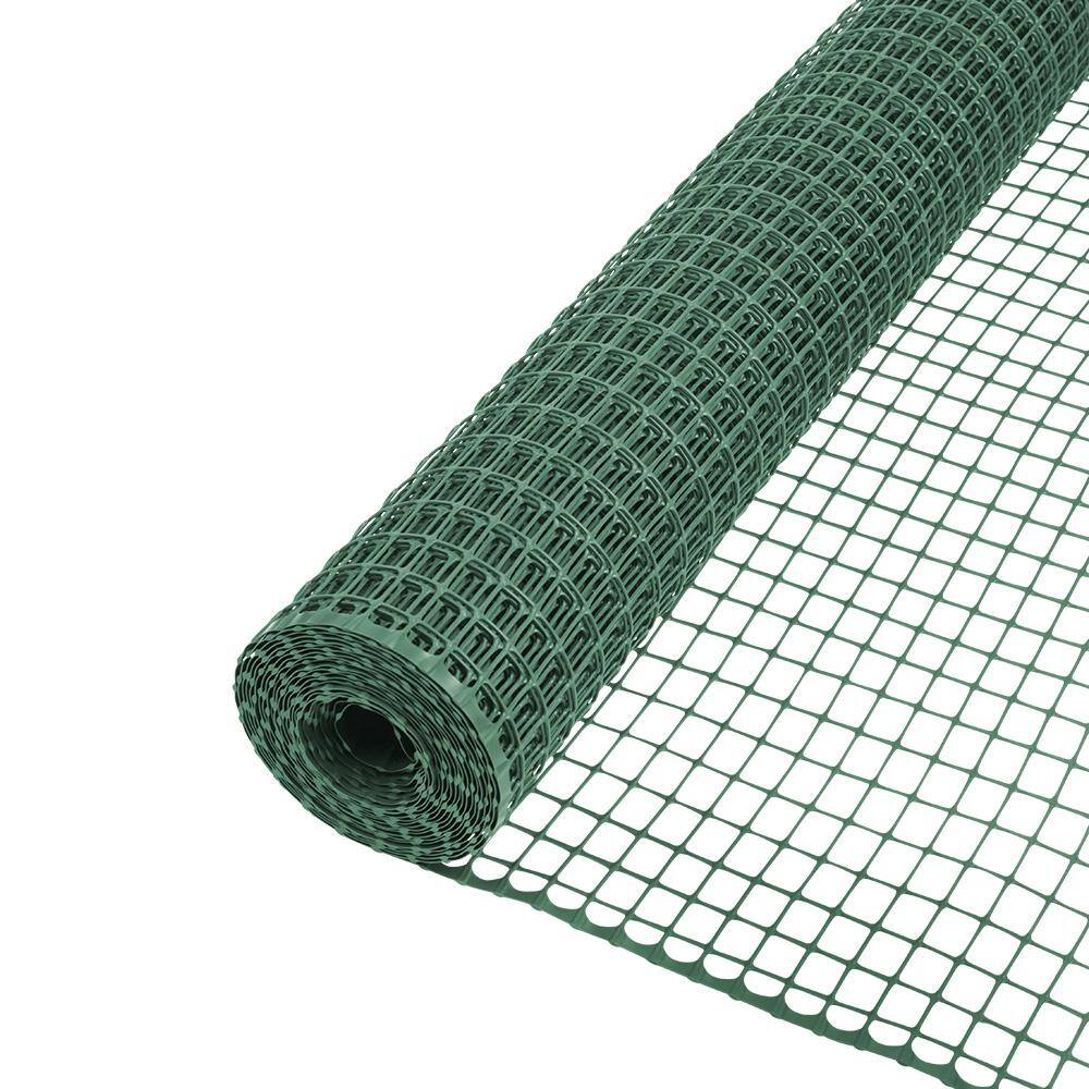 Everbilt Green Plastic 1 in. Mesh 3-13 ft. x 25 ft. Garden Fence Hardware Cloth 889250EB12