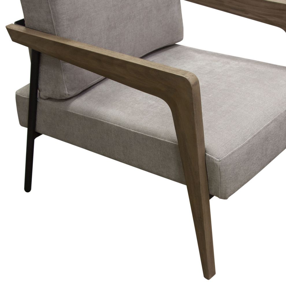 Blair Modern Grey Fabric Wood Arm Accent Chair For Living Room   Transitional   Armchairs And Accent Chairs   by Sideboards and Things  Houzz