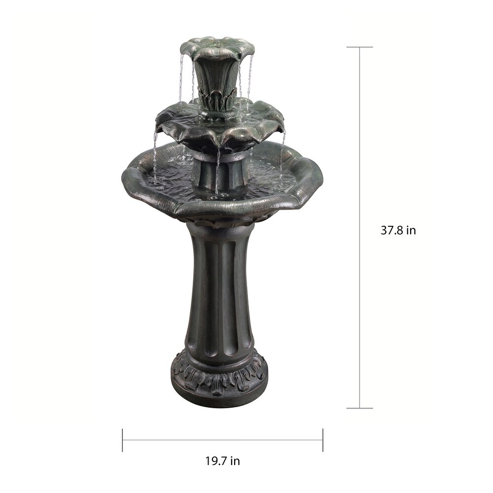 Teamson Home   Outdoor Lily Tier Fountain