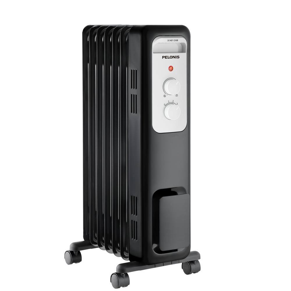 Pelonis 1500-Watt Oil-Filled Radiant Electric Space Heater with Thermostat HO-0279