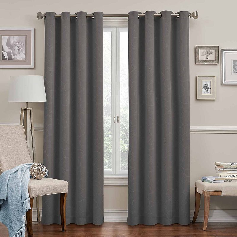 eclipse Round and Round Single Curtain Blackout 1-Panel Window Curtain