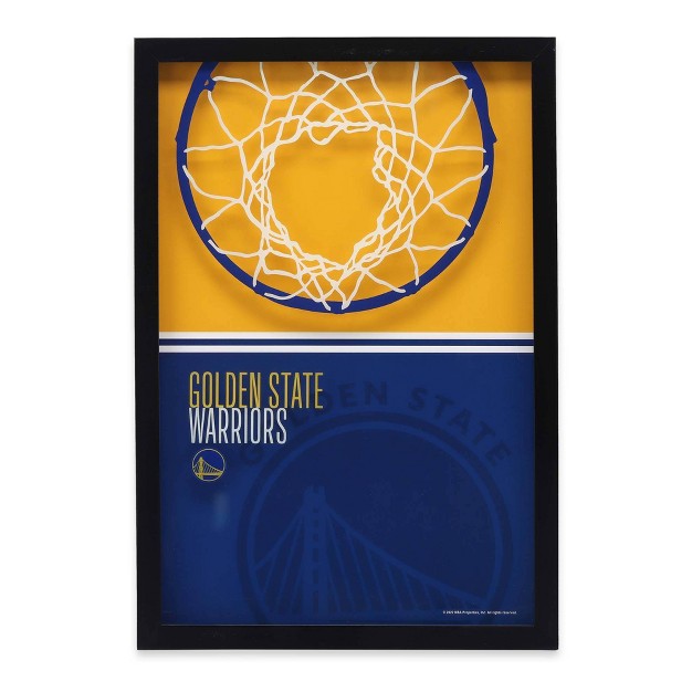 Nba Golden State Warriors Print on Glass Wall Sign