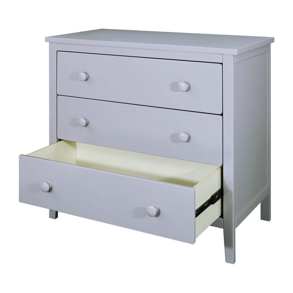 Stylish Solid Wood 3 Drawer Dresser for Bedroom Storage