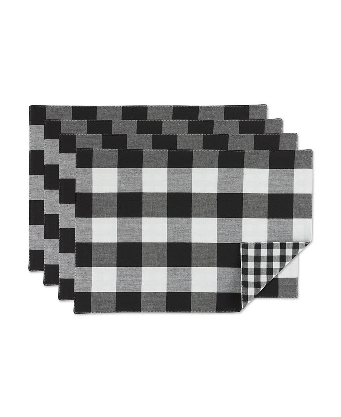 Design Imports Design Import Reversible Gingham - Buffalo Check Placemat Set