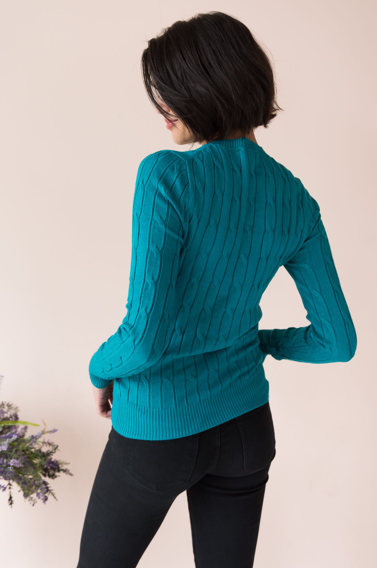 Restful Nights Modest Twisted Cable knit Sweater