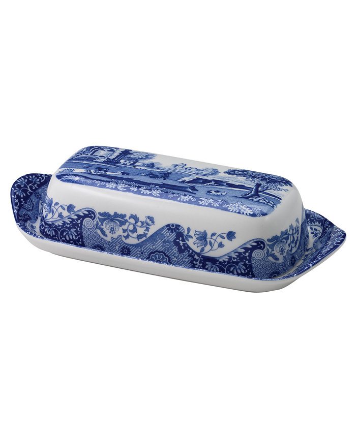 Spode Dinnerware Blue Italian Covered Butter Dish