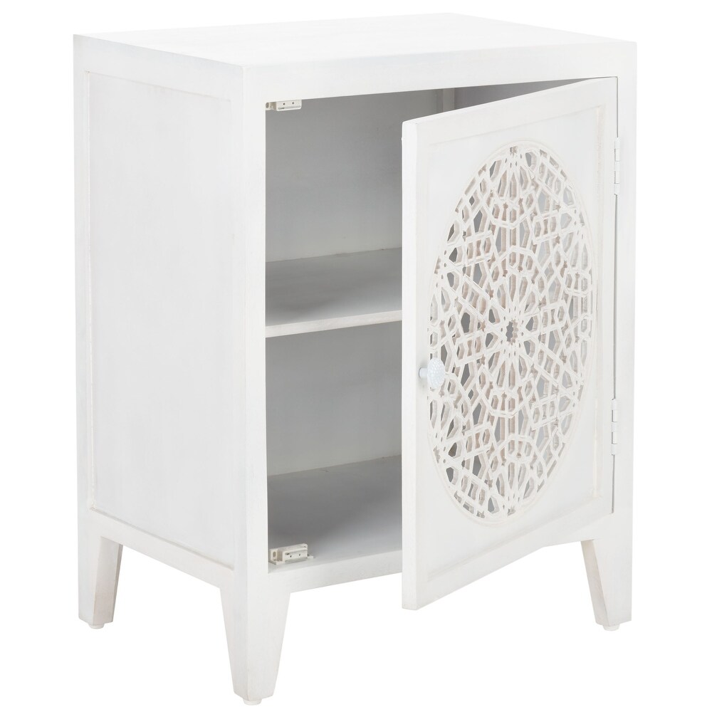 SAFAVIEH Home Collection Toroka 2 Shelf Single Door Nightstand