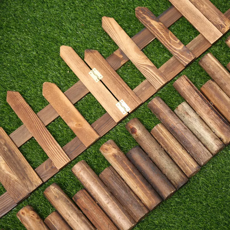 Wholesale Indoor Decorative Stand Wood Fence Outdoor Anticorrosion Wooden Garden Fence