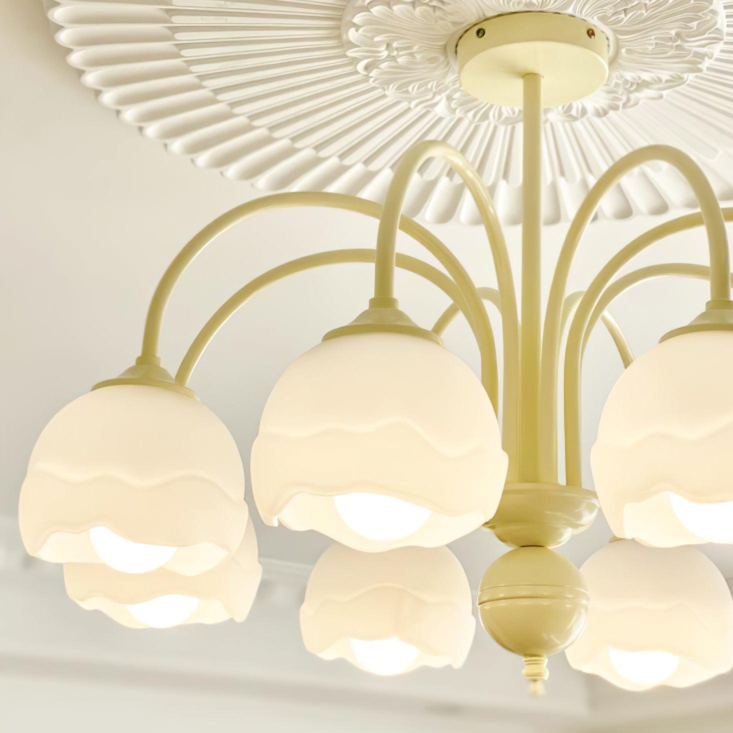 Creamy Glass  Chandelier