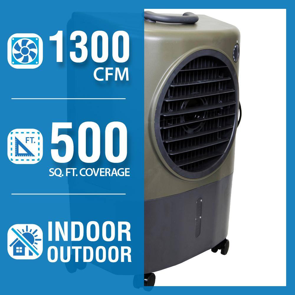 Hessaire Reconditioned 1300 CFM 2-Speed Portable Evaporative Cooler (Swamp Cooler) for 500 sq. ft. in Green MC18V-RFB